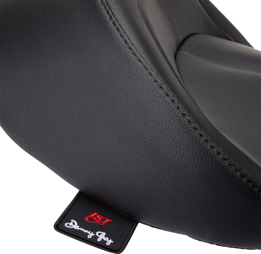 Danny Gray BigIST Solo Seat - Black Leather - XL '04-'17 FA-DGE-0274 - Side View