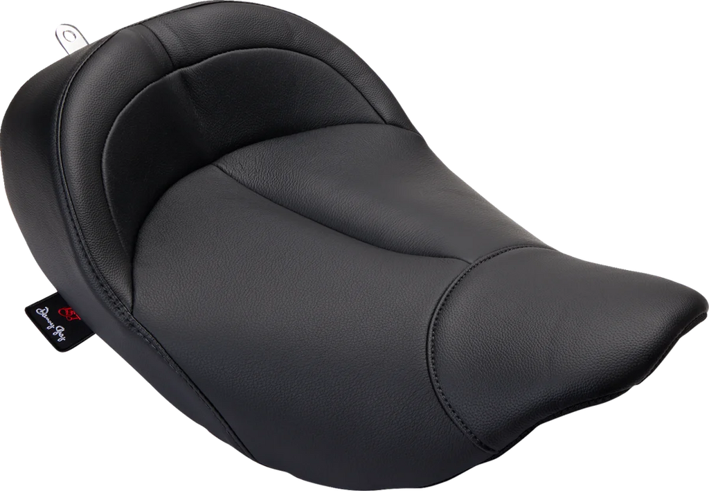 Danny Gray BigIST Solo Seat - Black Leather - XL '04-'17 FA-DGE-0274 - Installation View