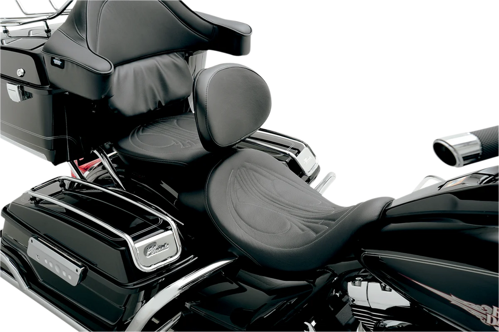 Danny Gray Bigseat Air - Backrest - Drag Stitch w/ Charcoal Thread - FL '08-'23 21-418DAIR - Side View