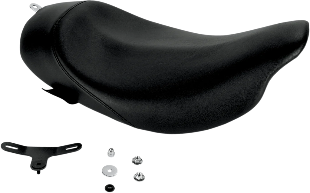 Danny Gray Buttcrack™ Solo Seat - Black - Smooth - FL '08-'23 21-403 - Side View