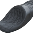 Load image into Gallery viewer, Danny Gray Longhaul 2Up Seat - Air - Double Diamond w/ Charcoal Gray Thread - FL '08-'23 21-412DIAAIR - Main Product View