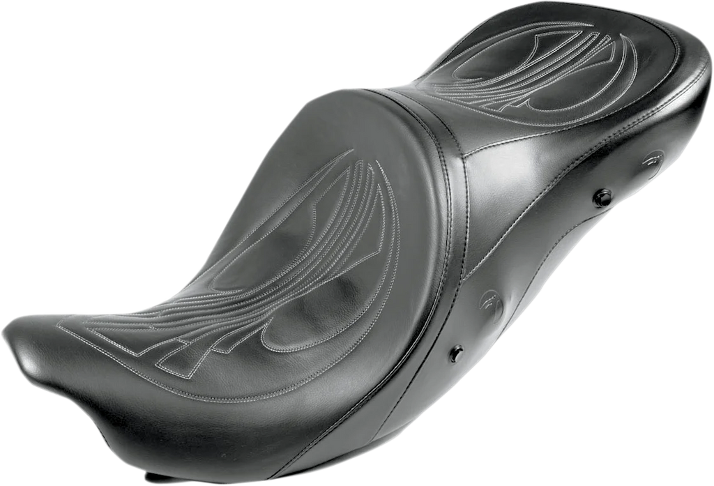 Danny Gray Longhaul Air Seat Drag Stitch w/ Charcoal Gray Thread 21-412DAIR fits 2008-2023 FL - Main Product View