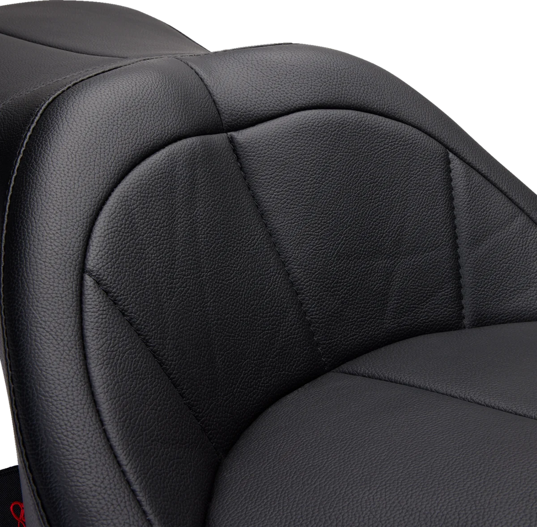Danny Gray TourIST Seat - Air - Black - Vinyl - FL '07-'17 FA-DGE-0317 - Side View