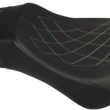 Load image into Gallery viewer, Danny Gray Weekday™ 2-Up Seat - Double Diamond w/ Charcoal Stitch - FXD '06-'17 22-608DIA - Side View