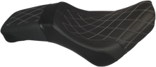 Load image into Gallery viewer, Danny Gray Weekday™ 2-Up Seat - Double Diamond w/ Gray Stitching - XL - Black - FL &#39;18-&#39;23 21-208DIA - Main Product View