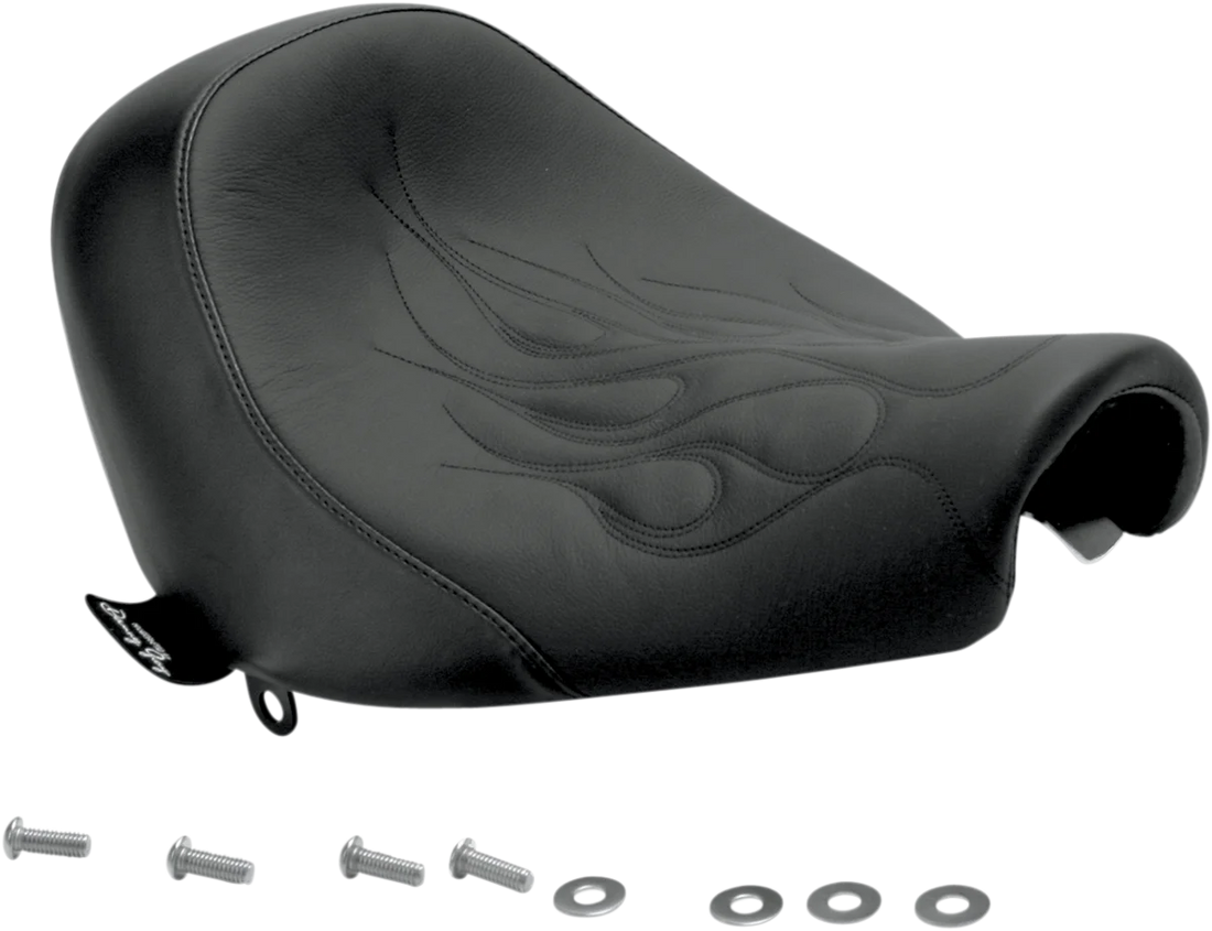 Danny Gray Weekday Solo Seat - Flame Stitch - FXCW/C '08-'11 21-701F - Side View