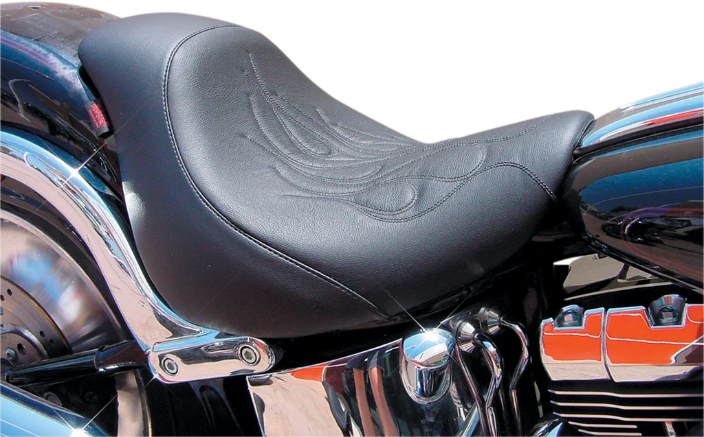Danny Gray Weekday Solo Seat - Flame Stitch - FXSTD '00-'07 20-701DS02 - Side View