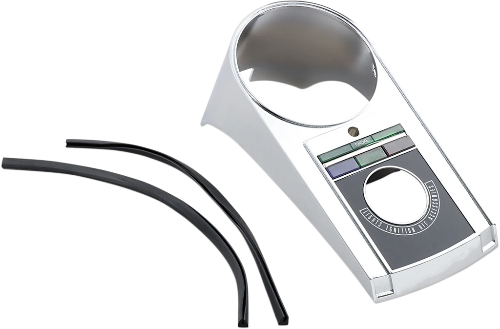 Dash/Speedometer Housing - Chrome DragSpecialties 71223 - Side View