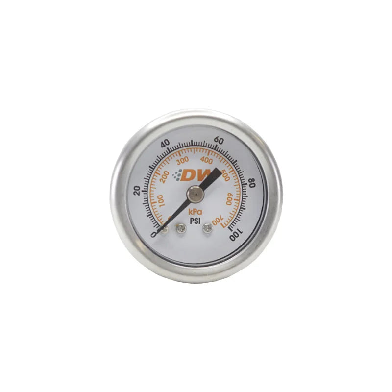 DeatschWerks 0-100 PSI 1/8in NPT Mechanical Fuel Pressure Gauge - Main Product View