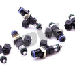 Load image into Gallery viewer, DeatschWerks 01-05 Porsche 911/996 H6 (Turbo) Bosch EV14 1500cc Injectors (Set of 6) - Back View