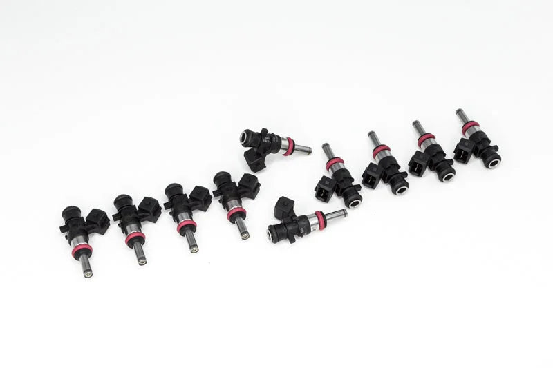 DeatschWerks 03-10/12-17 Dodge Viper / 92-02 Dodge Viper (for Top Feed) 1200cc Injectors (Set of 10) - Side View