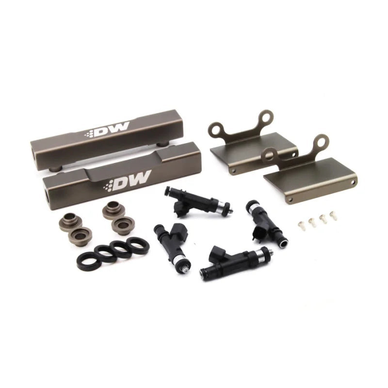 DeatschWerks 04-06 Subaru STI/LGT Side Feed to Top Feed Fuel Rail Conv Kit w/ 1000cc Injectors - Installation View