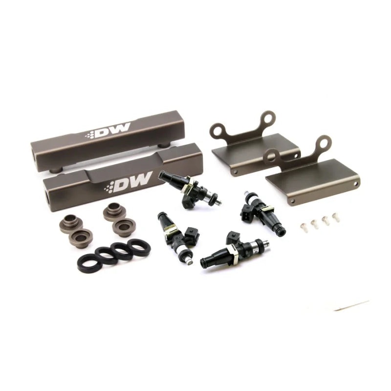 DeatschWerks 04-06 Subaru STI/LGT Side Feed to Top Feed Fuel Rail Conv Kit w/ 1500cc Injectors - Installation View