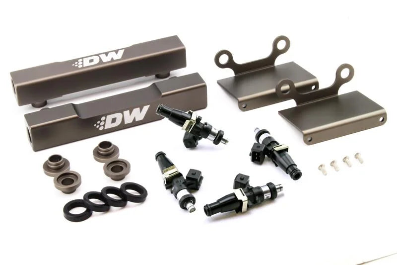 DeatschWerks 04-06 Subaru STI/LGT Side Feed to Top Feed Fuel Rail Conv Kit w/ 1500cc Injectors - Additional View 5