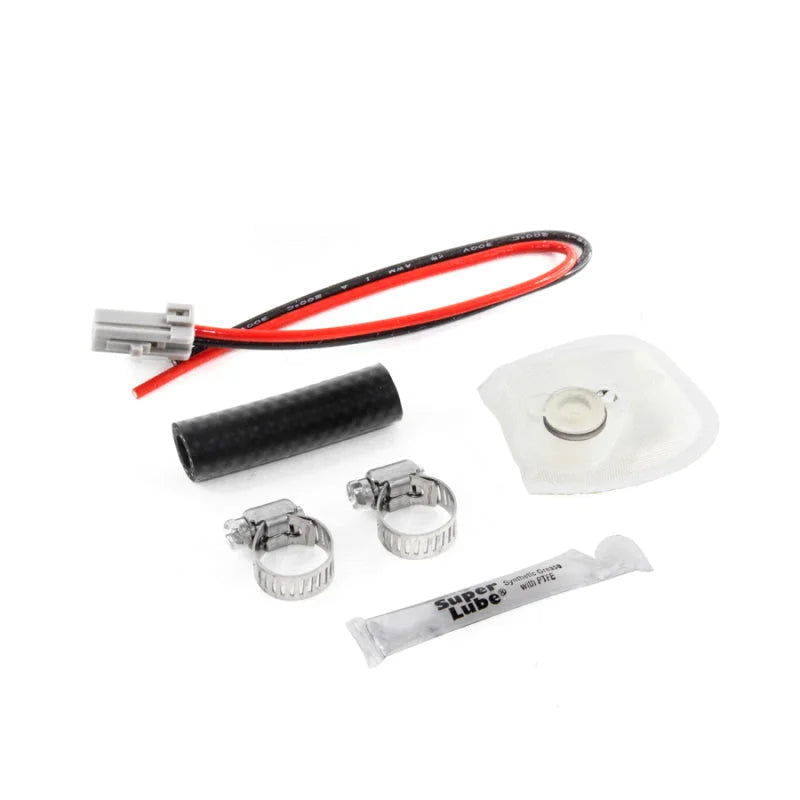 DeatschWerks 05-10 Ford Mustang V6/V8 DW300M Fuel Pump Set Up Kit - Side View