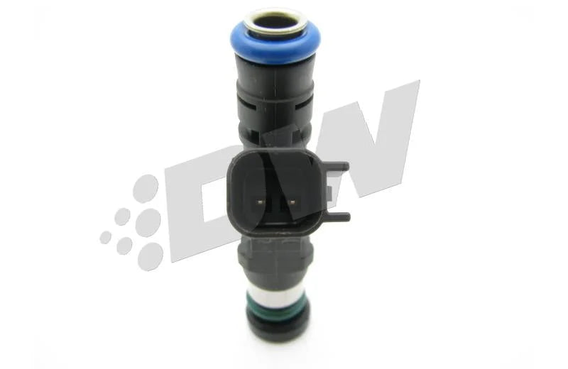 DeatschWerks 05-11+ Mustang / 97-08 Gas F-Series (150/250) 39lb  Top Feed Injectors - Back View