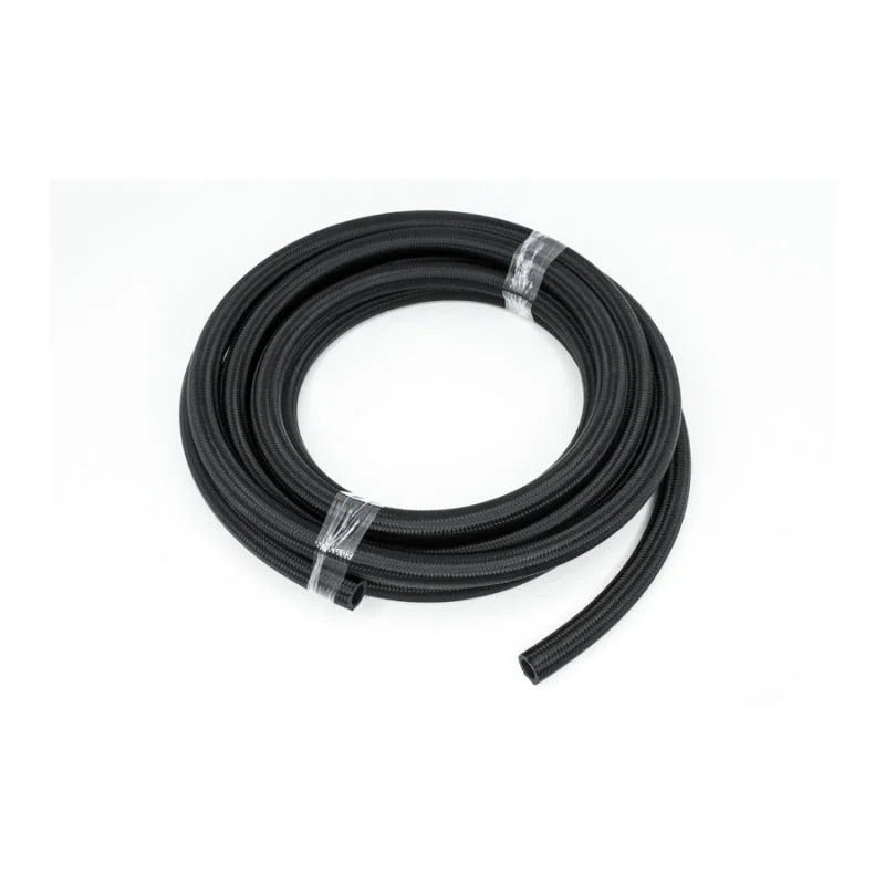 DeatschWerks 10AN Black Nylon Braided CPE Hose 20 Feet - Back View