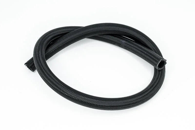 DeatschWerks 10AN Black Nylon Braided CPE Hose 3 Feet - Side View