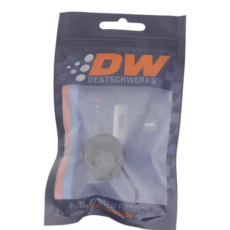 DeatschWerks 10AN Female Flare Cap - Anodized Matte Black - Side View