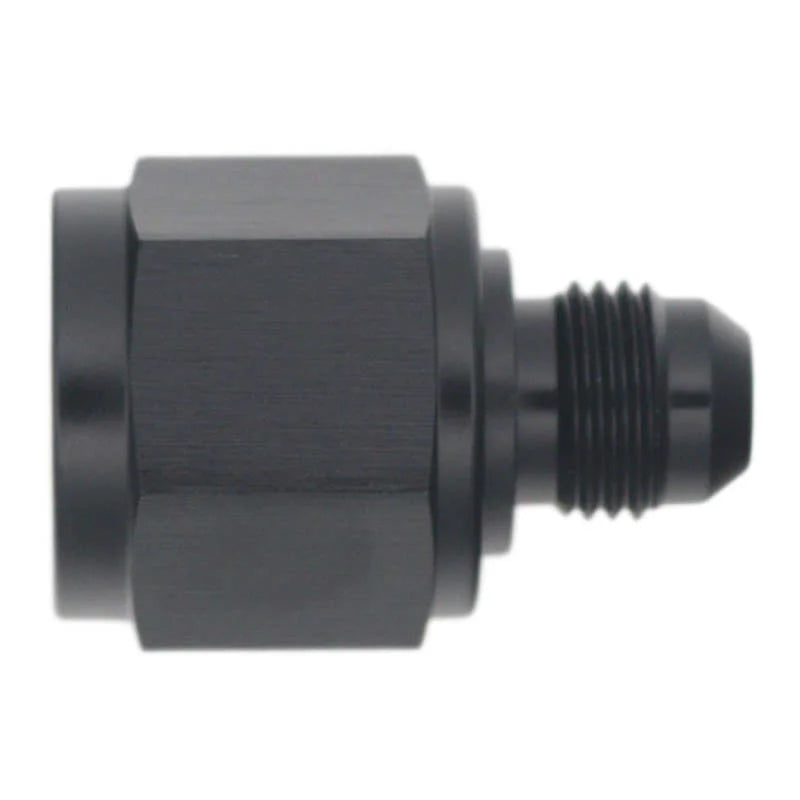 DeatschWerks 10AN Female Flare to 6AN Male Flare Reducer - Anodized Matte Black - Main Product View