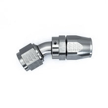 Load image into Gallery viewer, DeatschWerks 10AN Female Swivel 30-Degree Hose End CPE - Anodized Titanium - Side View