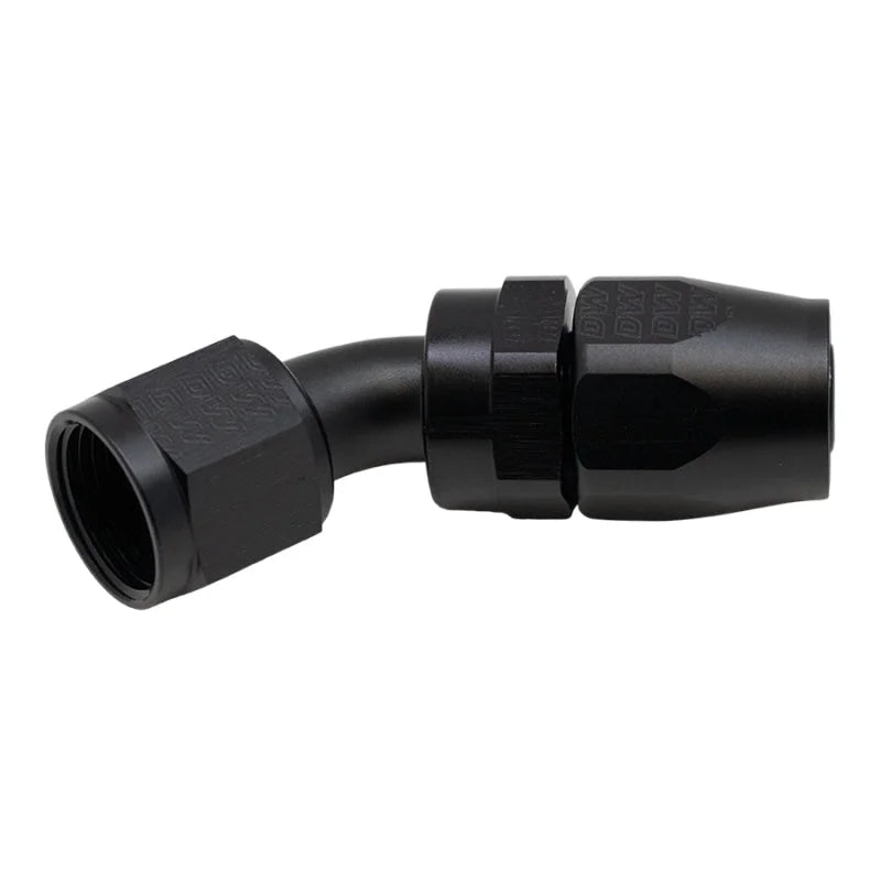 DeatschWerks 10AN Female Swivel 45-Degree Hose End CPE - Anodized Matte Black - Main Product View