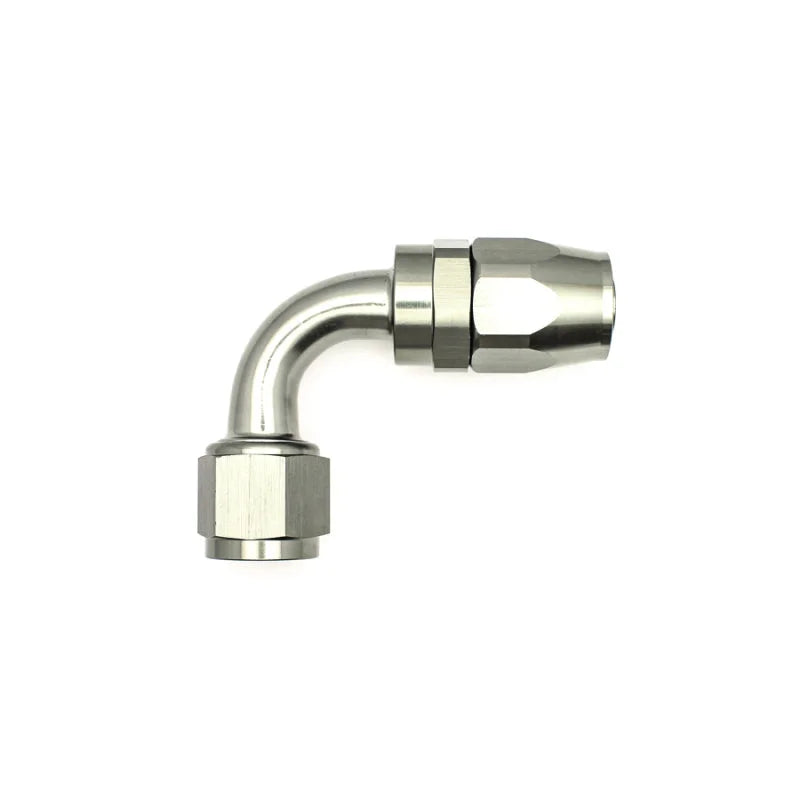 DeatschWerks 10AN Female Swivel 90-Degree Hose End CPE - Side View