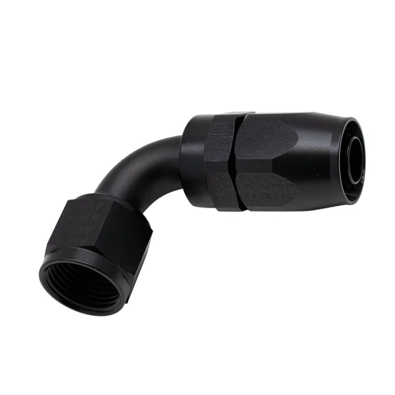 DeatschWerks 10AN Female Swivel 90-Degree Hose End CPE - Anodized Matte Black - Main Product View