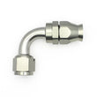 Load image into Gallery viewer, DeatschWerks 10AN Female Swivel 90-Degree Hose End PTFE (Incl. 1 Olive Insert) - Side View