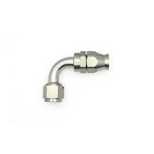 Load image into Gallery viewer, DeatschWerks 10AN Female Swivel 90-Degree Hose End PTFE (Incl. 1 Olive Insert) - Installation View