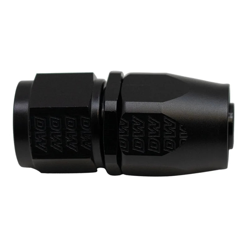 DeatschWerks 10AN Female Swivel Straight Hose End CPE - Anodized Matte Black - Main Product View