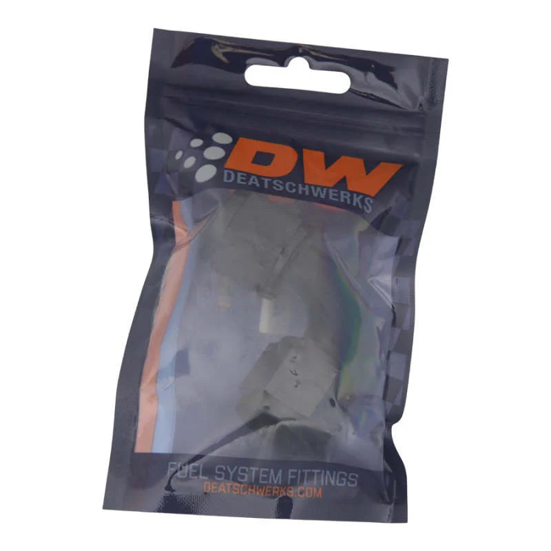 DeatschWerks 10AN Flare Female Swivel 90-Degree to 10AN Flare Female Swivel - Anodized Matte Black - Side View