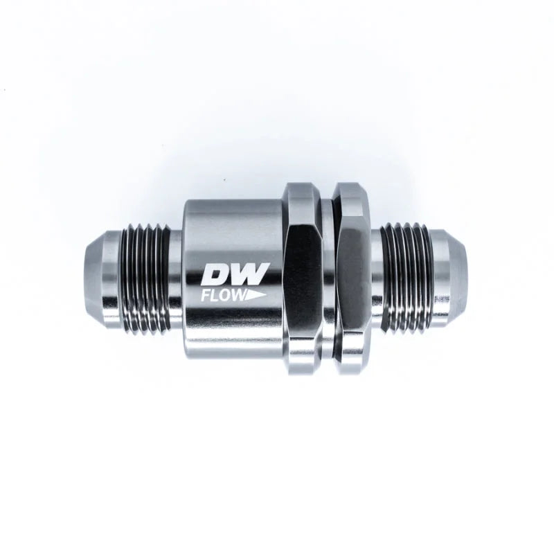 DeatschWerks 10AN Male Flare + 10AN Male Flare One Way Check Valve - Main Product View