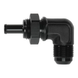 Load image into Gallery viewer, DeatschWerks 10AN Male Flare Bulkhead to 3/8in Hose Barb 90-Degree