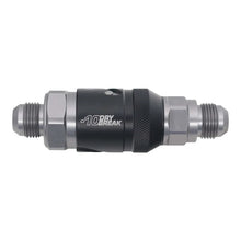 Load image into Gallery viewer, DeatschWerks 10AN Male Flare Quick Disconnect Dry Break Fitting - 2 Pieces Anodized Matte Black - Main Product View