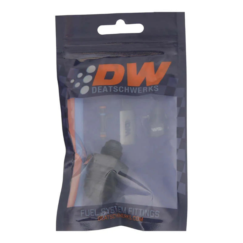 DeatschWerks 10AN Male Flare to 6AN Male Flare Reducer Straight - Anodized Matte Black - Side View