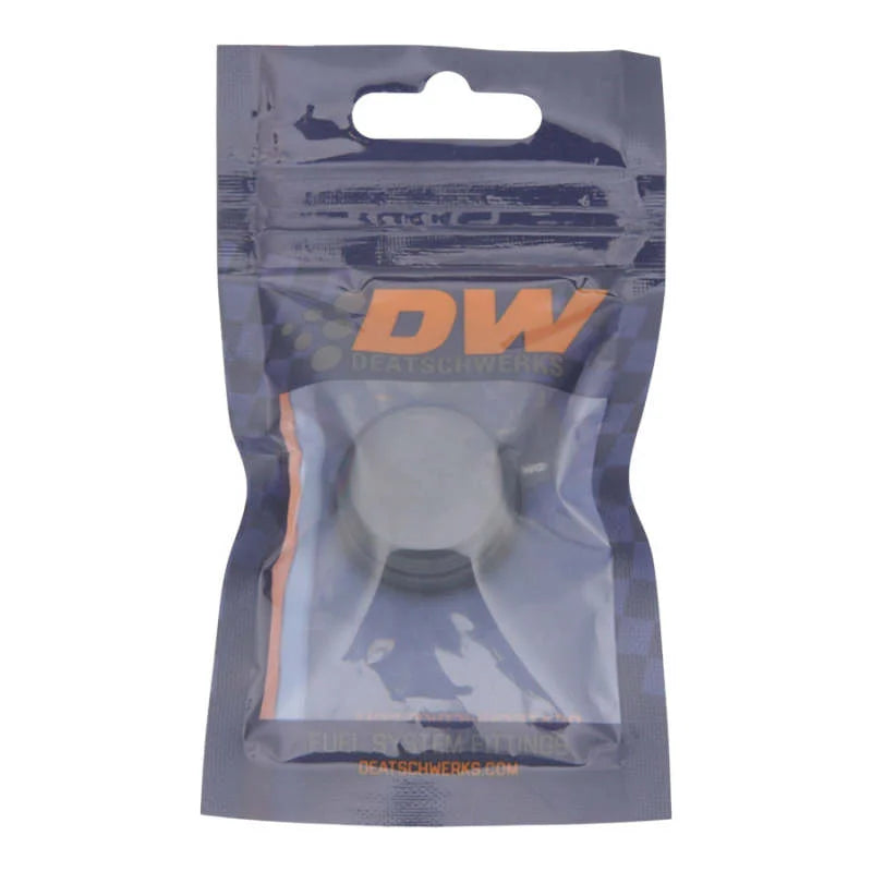 DeatschWerks 10AN ORB Male Plug Low Profile Internal Allen/Hex (Incl O-Ring) - Anodized Matte Black - Side View