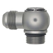 Load image into Gallery viewer, DeatschWerks 10AN ORB Male to 10AN Male Flare Low Profile 90-Degree Swivel - Anodized DW Titanium - Main Product View