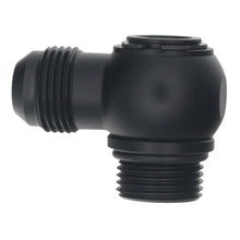 Load image into Gallery viewer, DeatschWerks 10AN ORB Male to 10AN Male Flare Low Profile 90-Degree Swivel - Anodized Matte Black - Main Product View