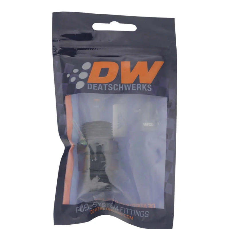 DeatschWerks 10AN ORB Male to 10AN ORB Male Swivel Adapter - Anodized Matte Black - Side View