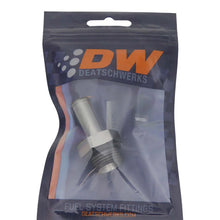 Load image into Gallery viewer, DeatschWerks 10AN ORB Male to 1/2in Male Barb Fitting - Anodized DW Titanium - Side View