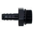 Load image into Gallery viewer, DeatschWerks 10AN ORB Male to 1/2in Male Triple Barb Fitting (Incl O-Ring) - Anodized Matte Black - Main Product View