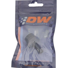 Load image into Gallery viewer, DeatschWerks 10AN ORB Male to 3/8in Male Barb Fitting - Anodized Matte Black - Side View