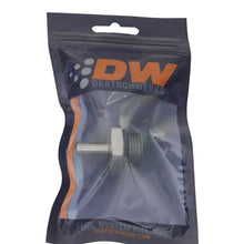 Load image into Gallery viewer, DeatschWerks 10AN ORB Male to 5/16in Male Barb Fitting - Anodized DW Titanium - Side View