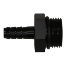 Load image into Gallery viewer, DeatschWerks 10AN ORB Male to 5/16in Male Triple Barb Fitting (Incl O-Ring) - Anodized Matte Black - Main Product View