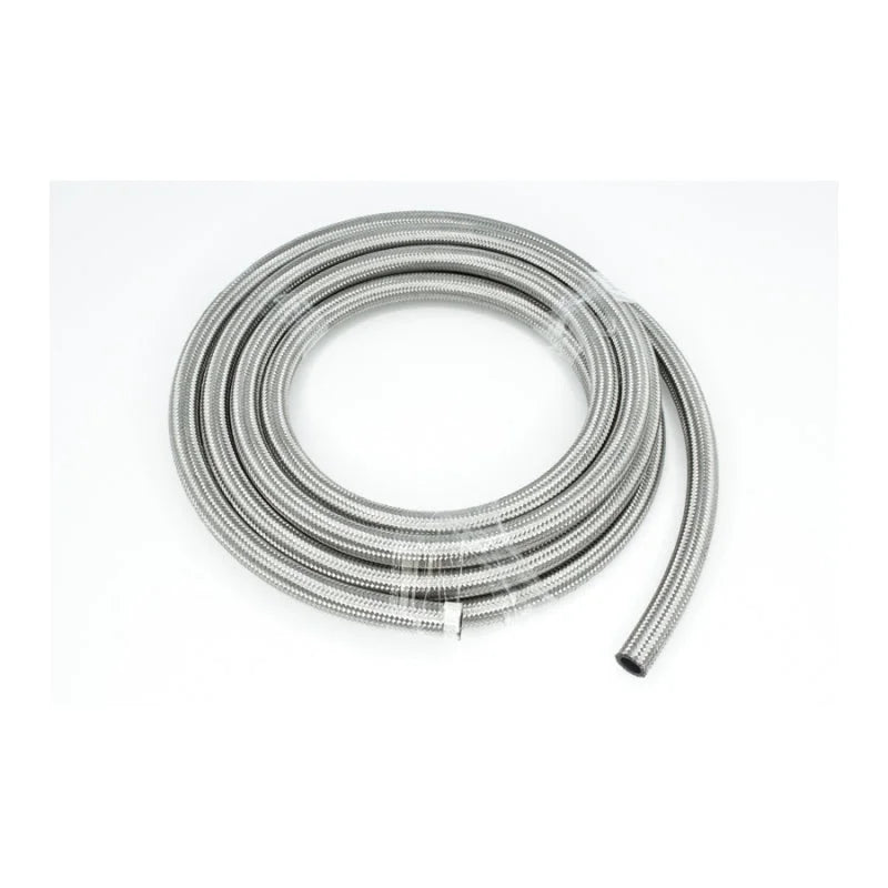 DeatschWerks 10AN SS Double Braided CPE Hose 20 Feet - Side View