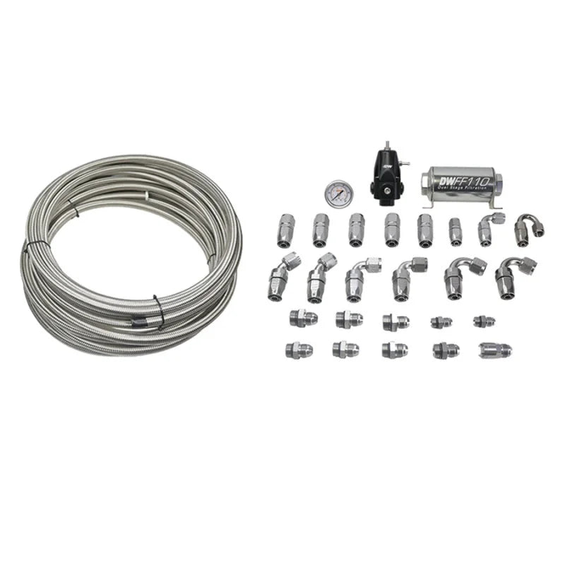 DeatschWerks 16-19 Cadillac CTS-V X2 Series Pump Module -8AN Feed w/ -6AN Return PTFE Plumbing Kit - Main Product View