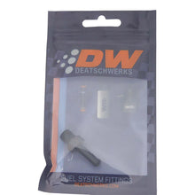 Load image into Gallery viewer, DeatschWerks 1/8in NPT Male Thread 1/4in Hose Barb - Anodized Matte Black - Side View