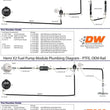 Load image into Gallery viewer, DeatschWerks 2006+ Hemi X2 Series Pump Module -8AN Feed w/ -6AN Return PTFE Plumbing Kit - Side View