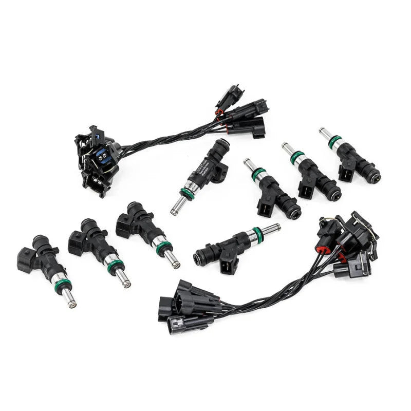 DeatschWerks 2015-2017 Dodge Charger/Challenger Hellcat 1100cc Top Feed Injectors (Set of 8) - Side View